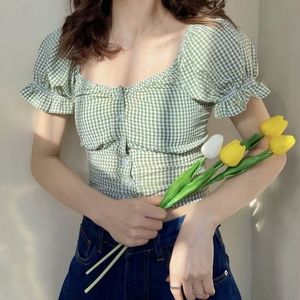Gingham Bustier Crop Top Spring & Summer 2021